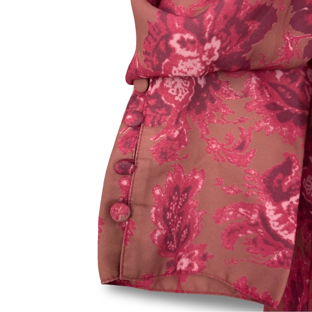 Boohoo PRINTED PUFF SLEEVE RUFFLE NECK SMOCK DRESS Medium - Picture 5 of 6